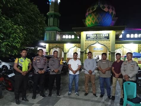 Polres Kuansing Giat Pengamanan Sholat Tarawih Di Berbagai Mesjid