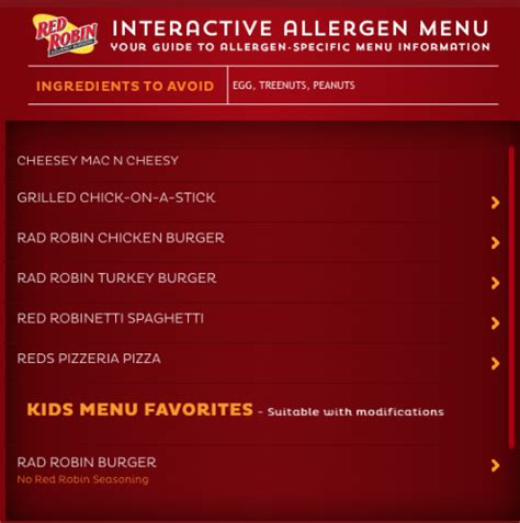 red robin allergen menu pdf - Christel Chappell