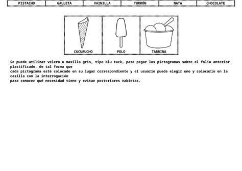 Doc Tablero Para Elegir El Tipo De Helado En Formato Doc Dokumen