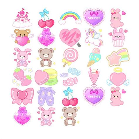 Kawaii Pupu Pink Bunny Sticker Collection ⋆ Kawaii Sale