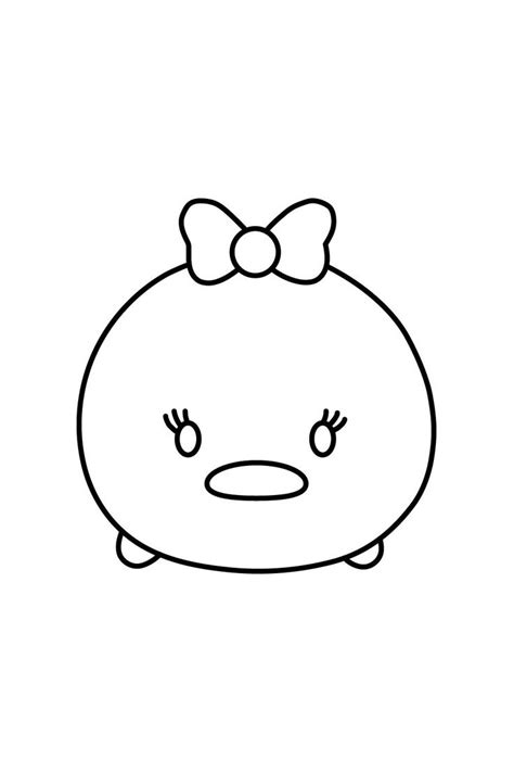 How To Draw Daisy Duck Tsum Tsum Coloring