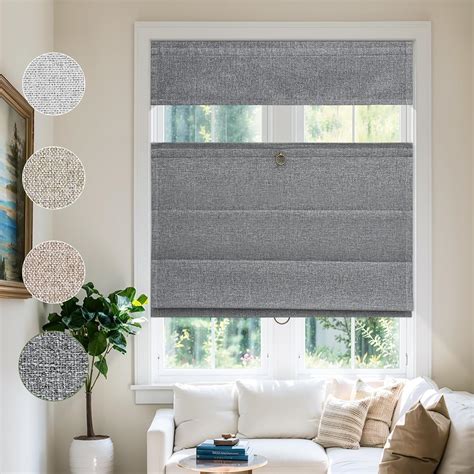 Amazon.com: MiLin Cordless Top Down Bottom Up Roman Shades for Windows ...