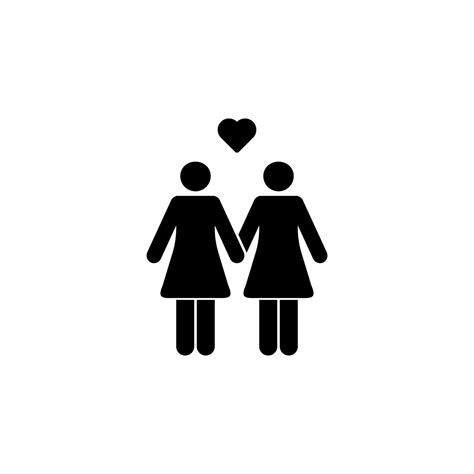 Loving Lesbian Couple Vector Icon Illustration 23194029 Vector Art At