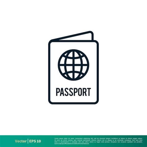 Premium Vector Passport Icon Vector Logo Template Eps 10