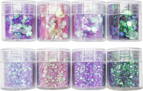 Amazon BlingKingdom 8 Colors Face Cosmetic Glitters Holographic