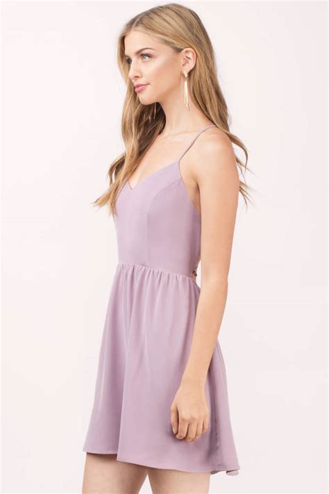 Rose Skater Dress Open Back Dress Pink Dress Pink Flare Dress