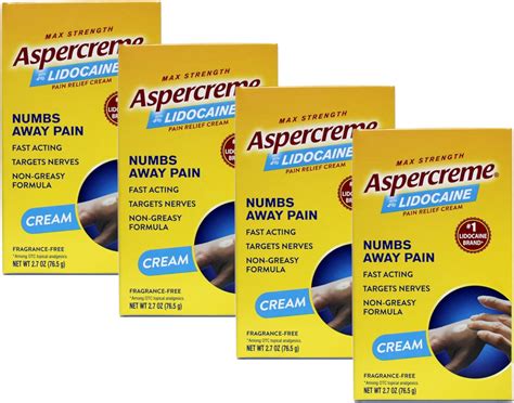 Amazon Aspercreme Pain Relieving Creme With Lidocaine Maximum