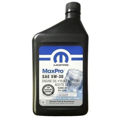 Mopar Aa Wrangler Motor Oil Max Pro W Synthetic Blend L