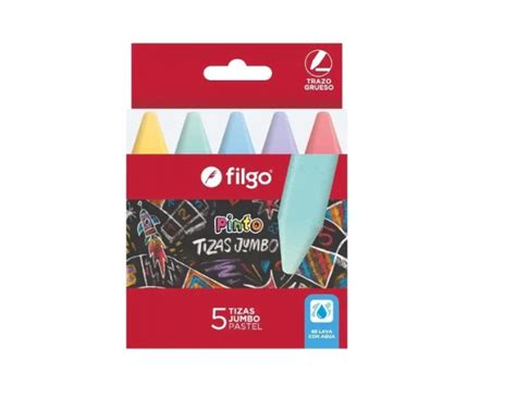 Tizas Jumbo Pastel Por 5 Filgo Ingenium Jugueteria