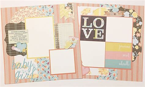 Premade Scrapbook Layout Two Pages X Baby Baby Etsy Premade