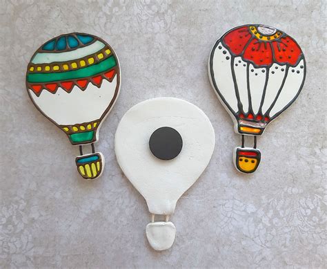Set 3 Hot Air Balloon Refrigerator Magnet Fridge Magnet Hot Air Balloon Refrigerator Magnets