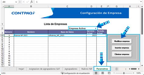 Cómo se realiza la asignación de rubros NIF desde la Hoja electrónica