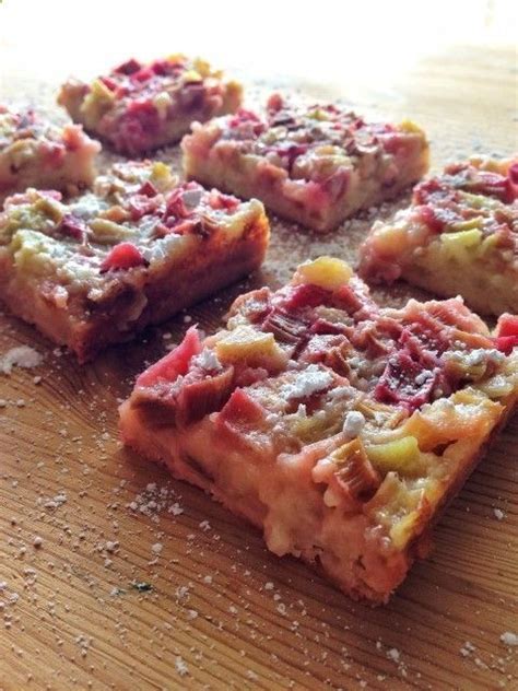 Deliciously Tangy Sweet Rhubarb Bars With A Sweet Shortbread Crust