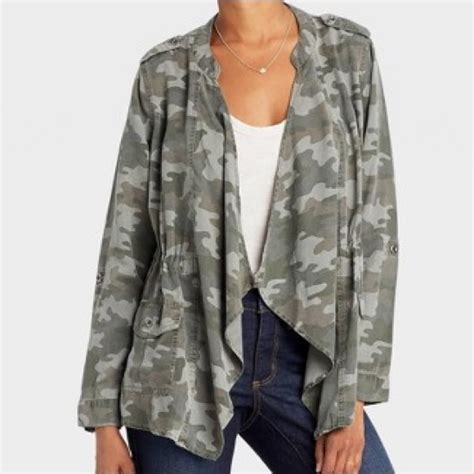 Knox Rose Jackets Coats Nwot Knox Rose Camo Cardigan Drawstring