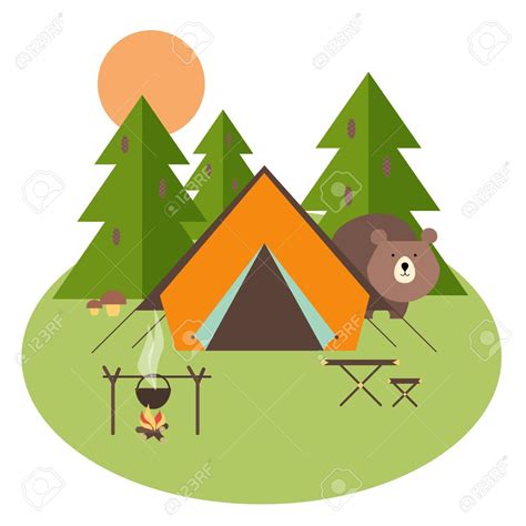 Camping Tent Stock Vector Illustration And Royalty Free Camping Tent ...