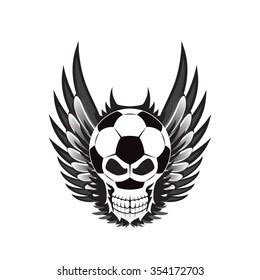 Vector Illustration Black White Soccer Emblem Stock Vector Royalty