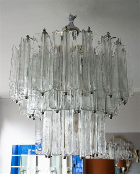 Rare Mid Century Italian Murano Chandelier By Toni Zuccheri For Venini