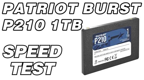 Patriot P210 SSD 1TB Speed Test YouTube