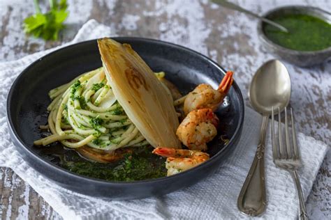 Pasta Met Witloof Peterselie En Gamba Secretos Del Sur