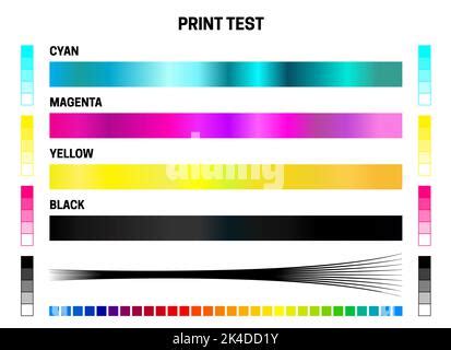 Les repères d impression CMYK et les barres de dégradé de couleurs pour