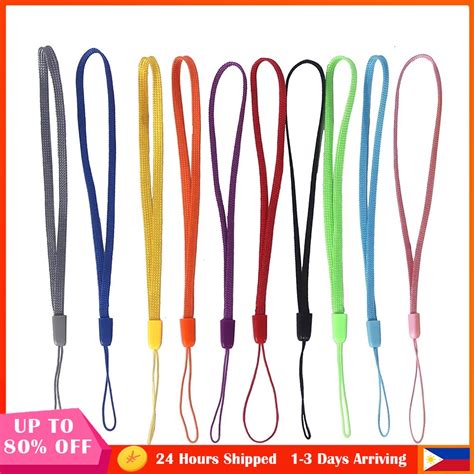 Nylon Mobile Phone Keys Lanyard String Random Color Hand Wrist Strap Diy Hang Cords Rope