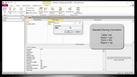 How To Create A Table Easily Master Ms Access Youtube