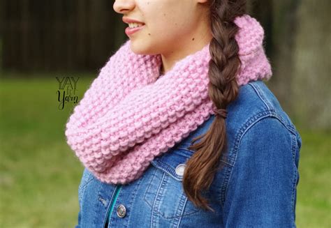 Seed Stitch Cowl Pdf Knitting Pattern And Video Tutorial For Beginners