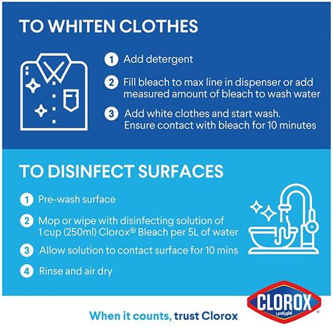 Clorox Liquid Bleach Original Household Cleaner And Disinfectant Eliminates Common Household