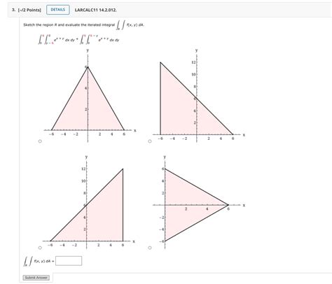 Solved Sketch The Region R And Evaluate The Iterated