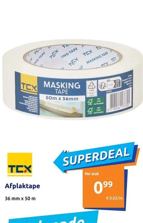 Tex Afplaktape Aanbieding Bij Action