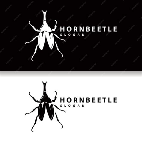 Premium Vector Beetle Logo Design Simple Silhouette Insect Animal