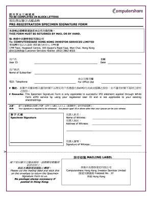 Specimen Signature Form Fill And Sign Printable Template Online