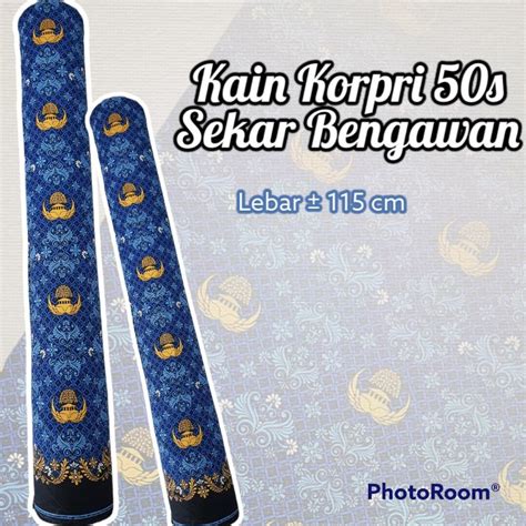 Jual Bahan Kain Batik Katun Korpri 50s Sekar Bengawan Seragam Korpri