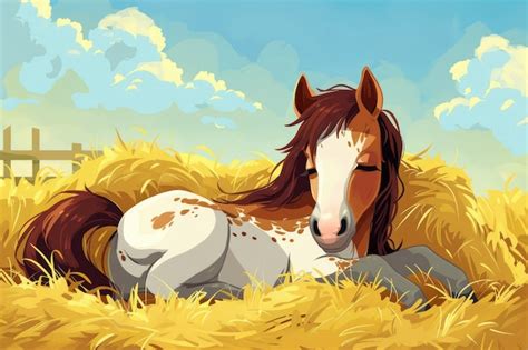 Illustration De Dessin Anim De Chevaux Photo Gratuite