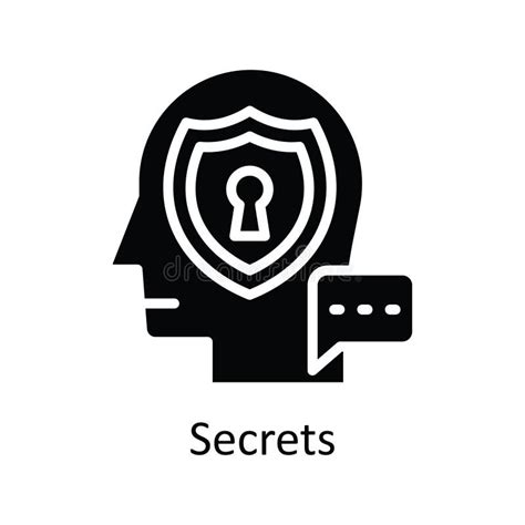 Secrets Vector Solid Icon Design Illustration Human Mentality Symbol