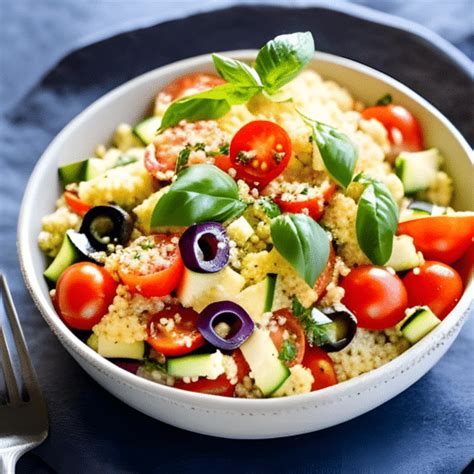 Salade de couscous méditerranéenne saine et délicieuse