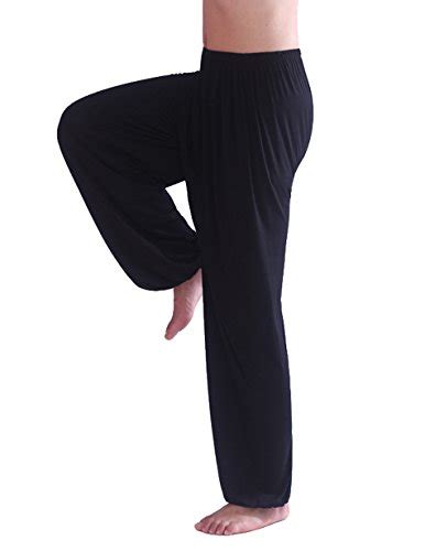 Hoerev Brand Mens Super Soft Modal Spandex Harem Yoga Pilates Pants