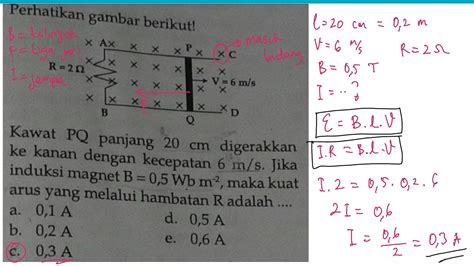 Menghitung Arus Ggl Induksi Kawat Pq Serta Menentukan Arah Arus Pada Hambatan Ab Youtube