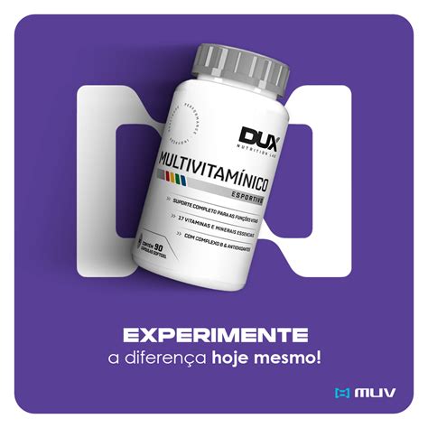 Multivitamínico 90 Cápsulas Dux Nutrition MUV Viva em Movimento