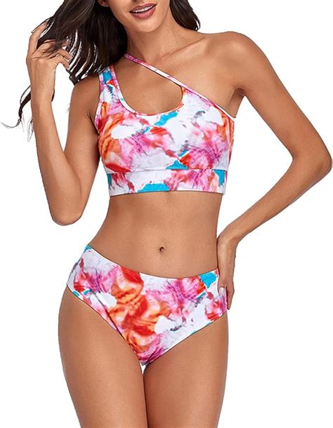 Iiniim Damen Tie Dye Bikini Bauchfrei Crop Tops Oberteile Mit