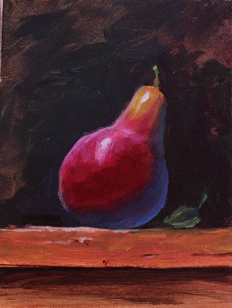 Learn Acrylic Painting Design And Illustrate A Still Life Pear Easy