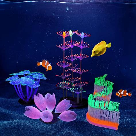 Amazon Lpraer Pack Glow Aquarium Decorations Branch Coral Reef