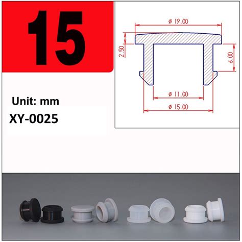 Pcs Black Silicone Rubber Snap On Hole Plug