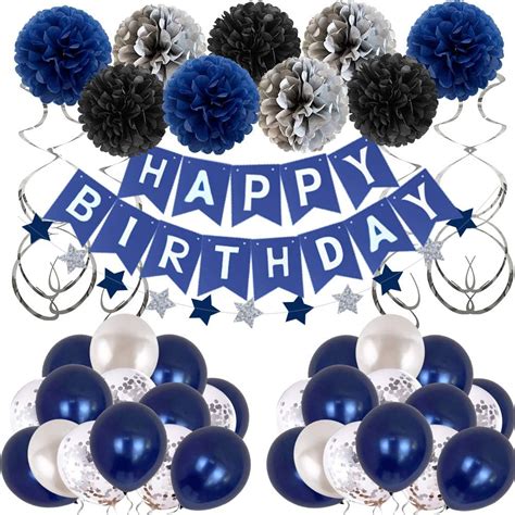 Birthday Decorations Men Blue Birthday Party Decorations