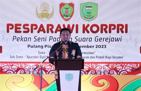 Buka Pesparawi Iv Korpri Tingkat Provinsi Kalteng Wagub Edy