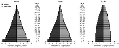 Population Age Sex Structure In Less Developed Countries 1950 1990 Download Scientific