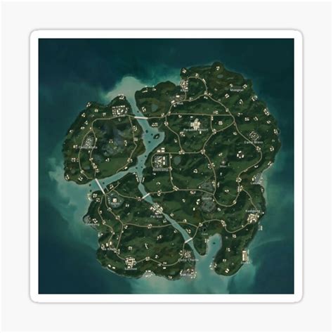 "PUBG Sanhok Map 10k" Sticker by TemporaryArt | Redbubble