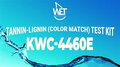 Tannin Lignin Kwc 4460e Test Kit Instructions Color Match Water Conditioning Youtube