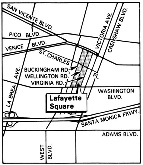 Image: 1989 map of Lafayette Square, Los Angeles