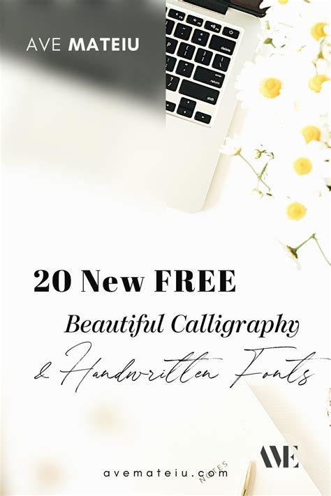 New Free Beautiful Calligraphy And Handwritten Fonts Ave Mateiu